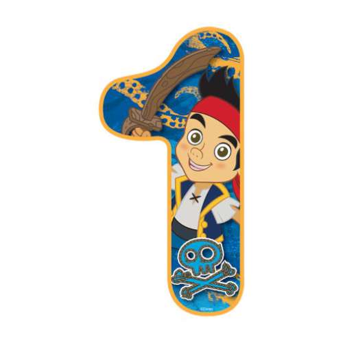 Jake and the Neverland Pirate Number 1 Edible Icing Image - Click Image to Close